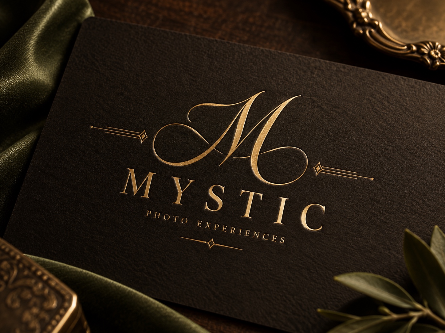 Mystic Photo Experiences antique-gold monogram
